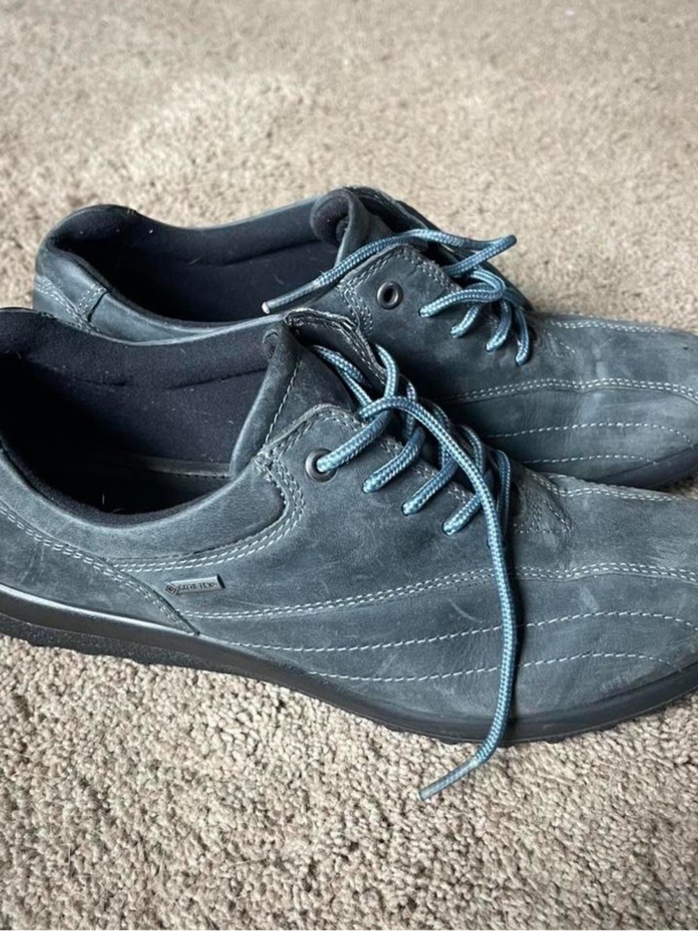 GORE-TEX Hotter Men's Slate Blue Lace-Up Slip-On Loafers